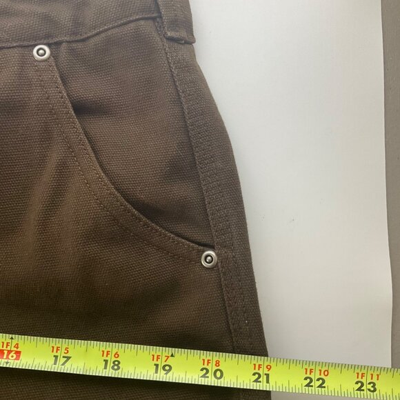 Duluth Trading Co. Womens 12 Brown Canvas Cargo Pants Cotton Workwear - Picture 4 of 10